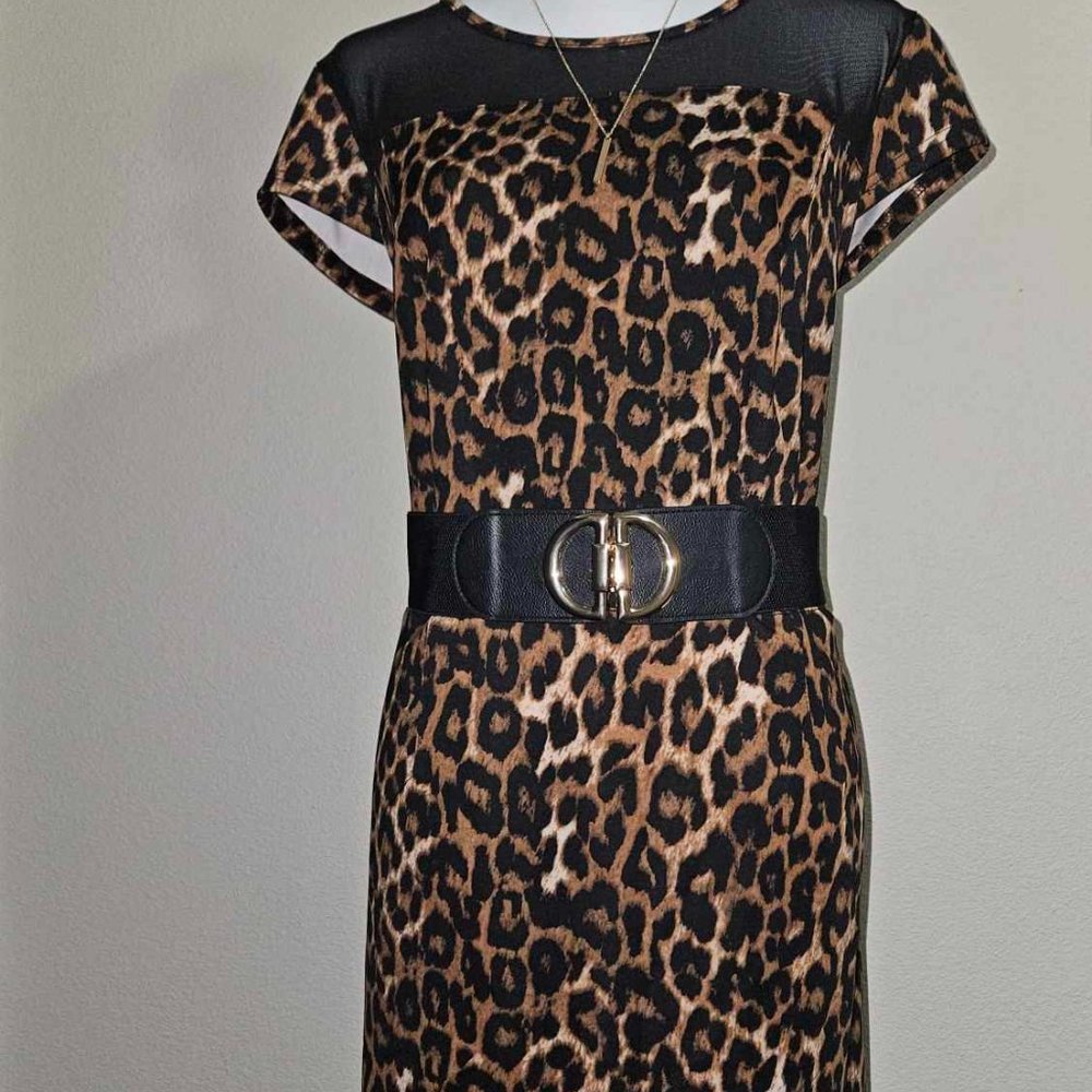 Spense Woman Animal Print Dress 14W